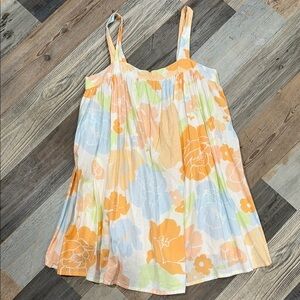 ASOS Floral Mini Dress - Pastel Orange, Blue, White